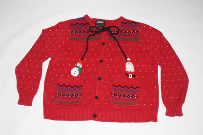 Pockets   for holiday treasures!  Small, Christmas sweater