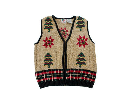 Tacky Christmas sweater with trees and what could be snowflakes| The ...
