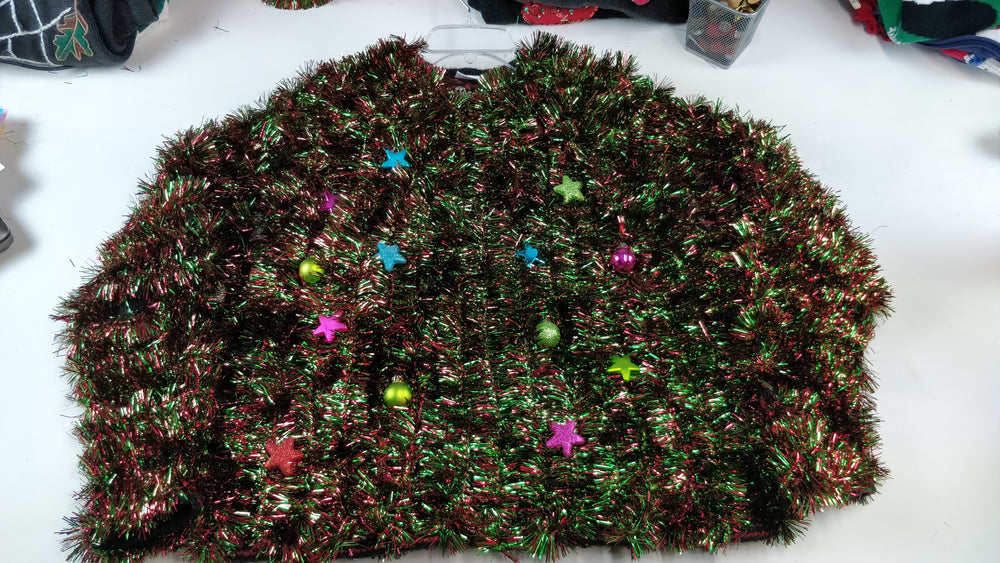 Holy tinsel over the top party winner- Medium Christmas Sweater