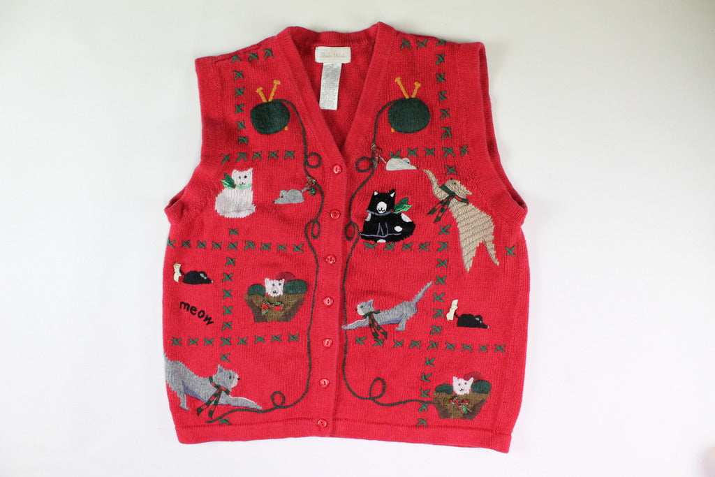 Playful cats and Kittens Small Christmas Sweater