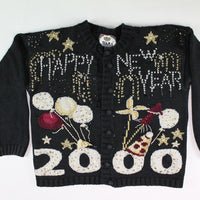 Celebrate like it's 2000, Small, New Year's Eve Sweater