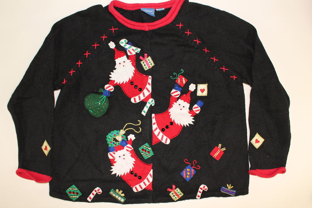 Enthusiastic Santa- Medium Christmas Sweater