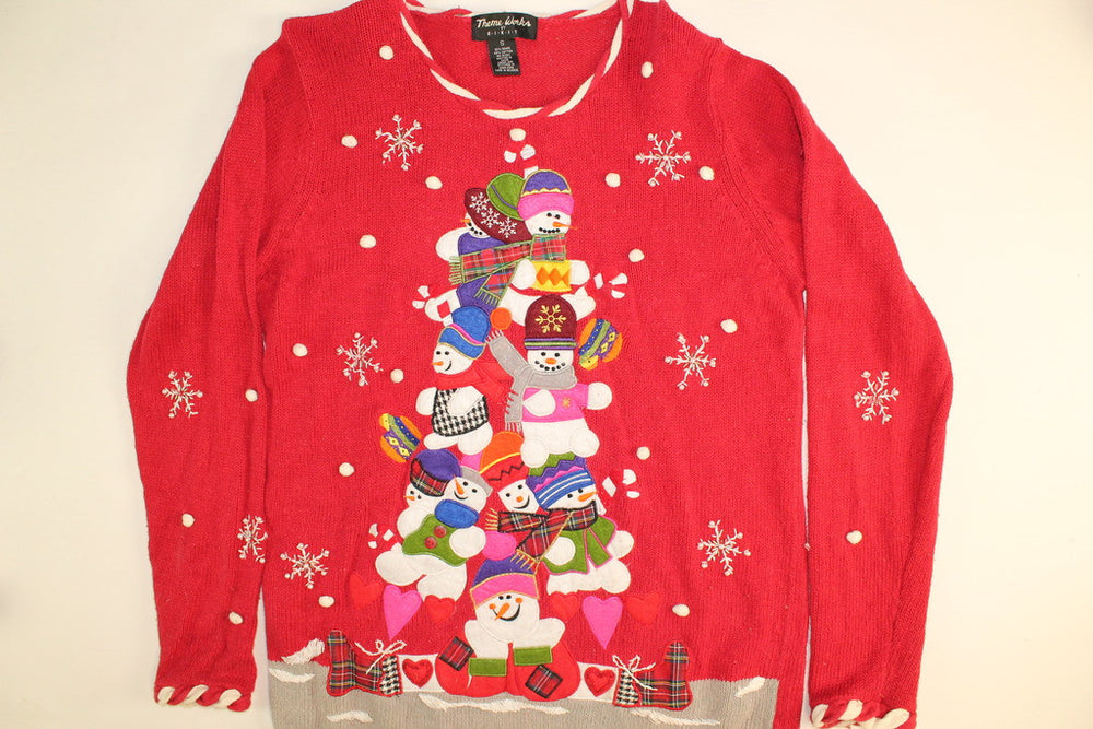 Pile of Snowmen- Small Christmas Sweater