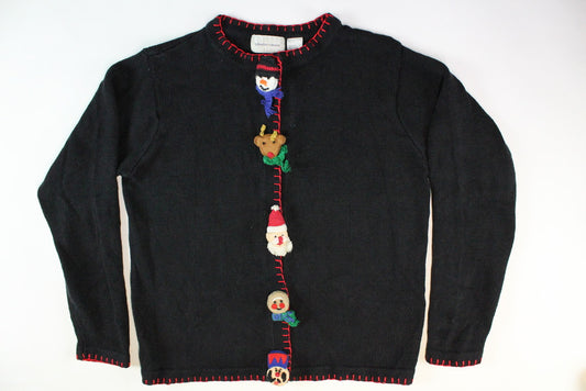 Christmas Faces, Size Small, Christmas sweater