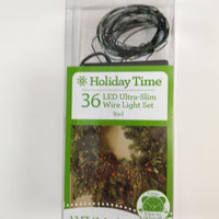 Holiday Time 36 ct ultra Slim LED Mini Lights Battery Powered Red Color