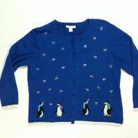 Snowing Penguins-Small Christmas Sweater