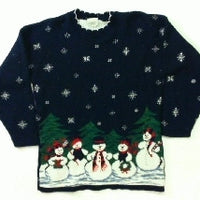 Snow Village Gathering-Small Christmas Sweater