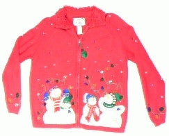 Snow Tangled Lights-Small Christmas Sweater