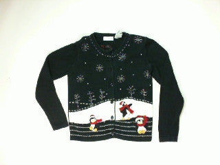 Penguins On Ice Party-X Small Christmas Sweater