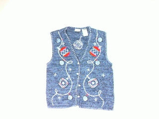 Red White Blue Holiday-Small Christmas Sweater