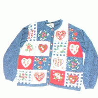 Hearts A Flower-Large Christmas Sweater