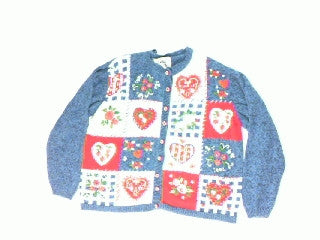 Hearts A Flower-Large Christmas Sweater