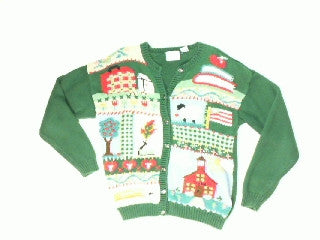 Old Time School House-Small Christmas Sweater