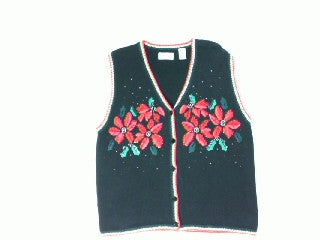 Oh What  A Poinsetta-Large Christmas Sweater