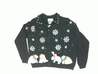 Polar Snow Catch-Medium Christmas Sweater