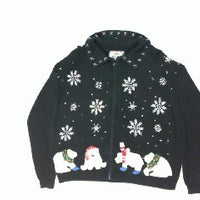 Polar Snow Catch Two-Medium Christmas Sweater