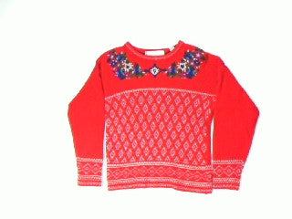 Tacky Flowers-Small Christmas Sweater