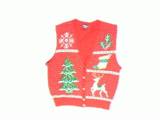Gold Splattered Christmas-Large Christmas Sweater