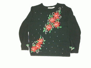 Poinsettia Power-Large Christmas Sweater