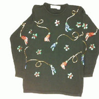 Swirling Sequins-Medium Christmas Sweater