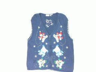 Topple and Tumble Snowmen-Large Christmas Sweater