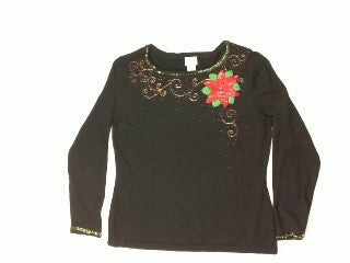 Exploding Poinsettia-Small Christmas Sweater