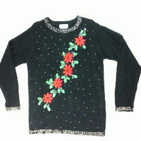 Razzle Dazzle In Poinsettias-Small Christmas Sweater