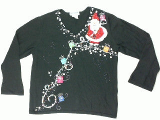 Follow The Trail To the Jolly Man-Large Christmas Sweater