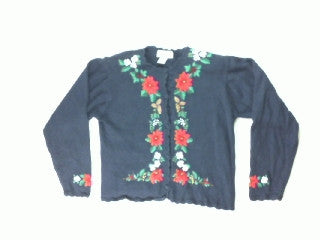 Ring Around the Poinsettia-Small Christmas Sweater