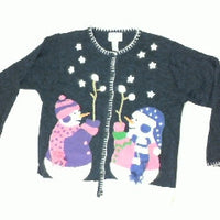 Melt My Heart By The Night Fire-Large Christmas Sweater