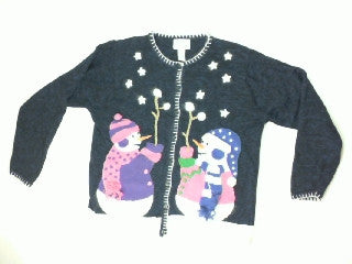Melt My Heart By The Night Fire-Large Christmas Sweater