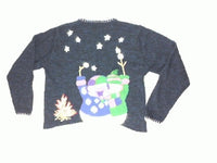 
              Melt My Heart By The Night Fire-Large Christmas Sweater
            