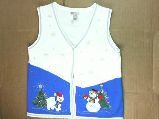 Polar Bear or Snowman Place Your Bet-Small Christmas Sweater