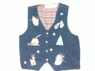 Country Plaid Christmas-Small Christmas Sweater