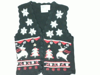 Leaping  Reindeer-Small Christmas Sweater