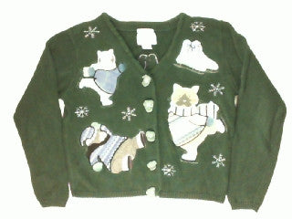 Skatin Cats- Small Christmas Sweater