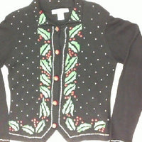 Beaded Up Holly-X Small Christmas Sweater