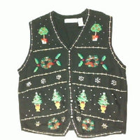 Pretty Holiday Planters- Large Christmas Sweater
