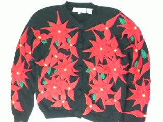 Puking Poinsettias-Small Christmas Sweater