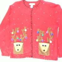 Pick Pocket Reindeer- Small Christmas Sweater