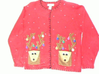 Pick Pocket Reindeer- Small Christmas Sweater