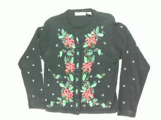 Decked Out In Poinsettias-Small Christmas Sweater