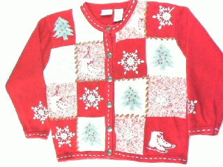 Hitting The Rink-Large Christmas Sweater