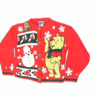Bear Catching Snowflakes-Kids Christmas Sweater