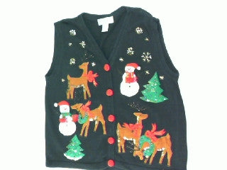 Reindeer Mishaps and Games-Small Christmas Sweater