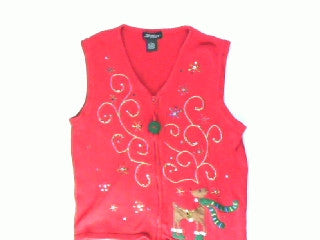 Reindeer Swirls and Snowflakes-X Small Christmas Sweater