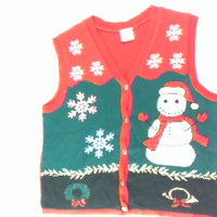 Smiley The Snowman-Large Christmas Sweater