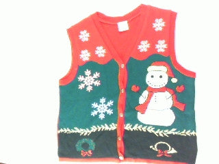 Smiley The Snowman-Large Christmas Sweater
