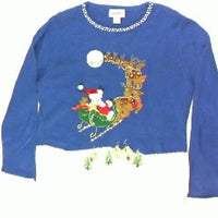 Into The Night He Flies- Small Christmas Sweater