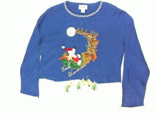 Into The Night He Flies- Small Christmas Sweater